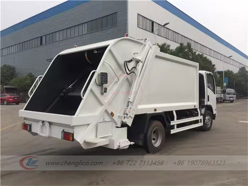 Isuzu trash truck rear loader